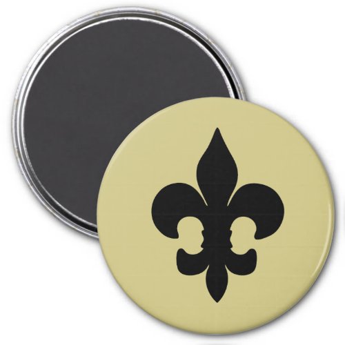 Super Black Fleur de lis Magnet