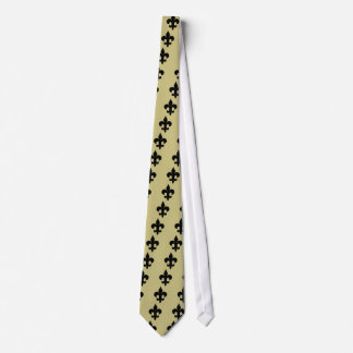 Super Black Fleur de lis Neck Tie