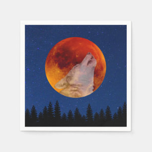 Super Blood Wolf Moon 2019 Napkins