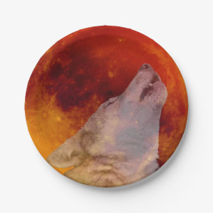 Super Blood Wolf Moon 2019 Paper Plates