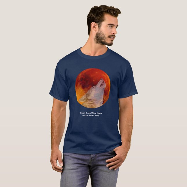Super Blood Wolf Moon 2019 T-Shirt (Front Full)