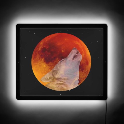 Super Blood Wolf Moon LED Sign