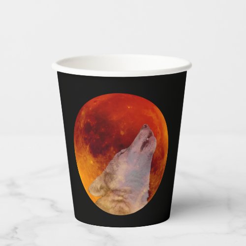 Super Blood Wolf Moon Paper Cups