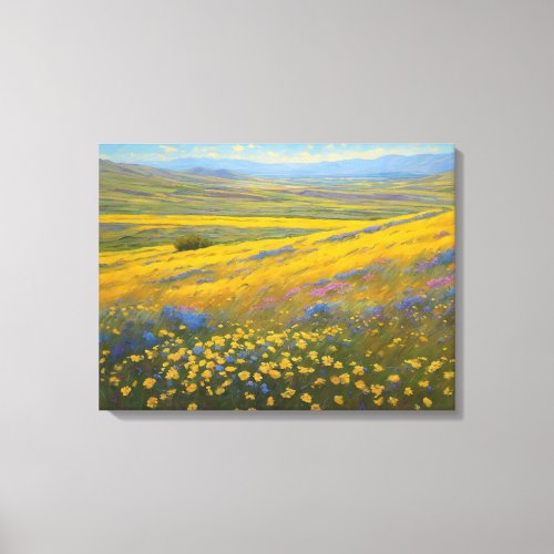 Super Blooms in California Carrizo Plains Canvas Print