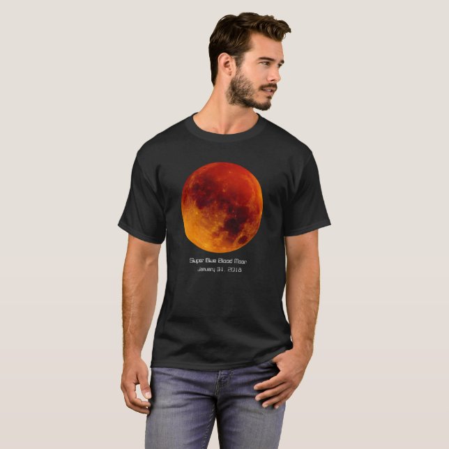 Super Blue Blood Moon 2018 T-Shirt (Front Full)