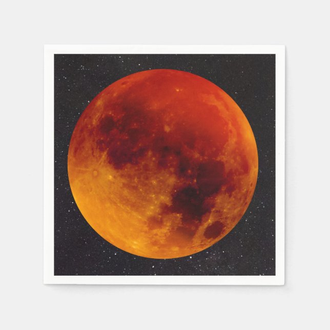 Super Blue Blood Moon Paper Napkins (Front)