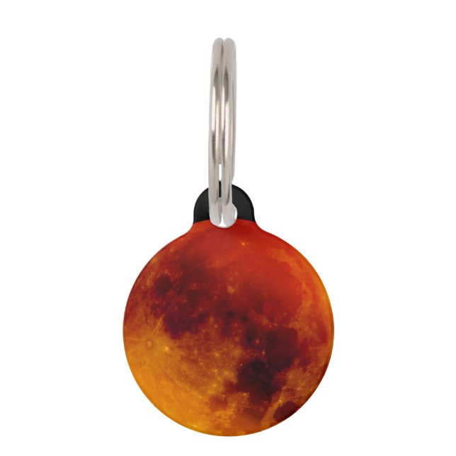 Super Blue Blood Moon Pet ID Tag (Front)