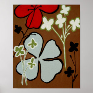 SUPER BLUE FLOWER POSTER