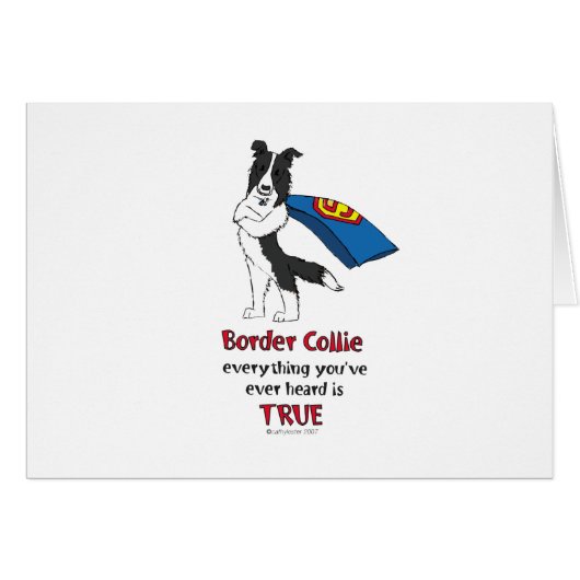 Super Border Collie Black Cards (Front Horizontal)