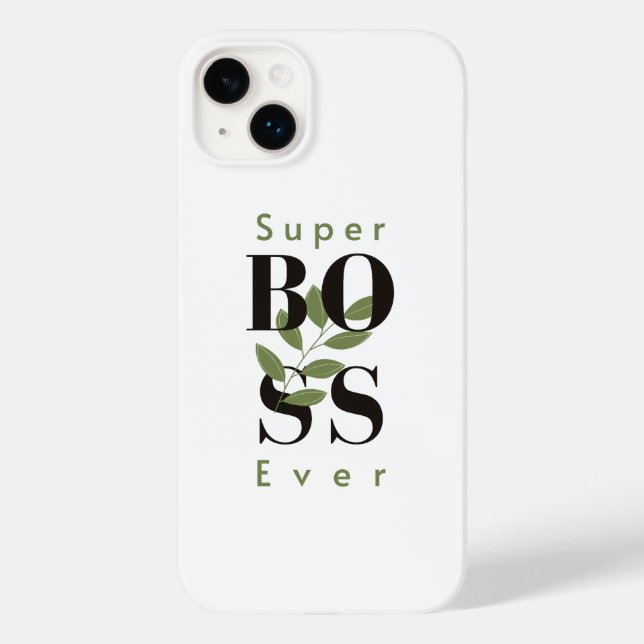 Super Boss Ever Minimal white iPhone / iPad case (Back)