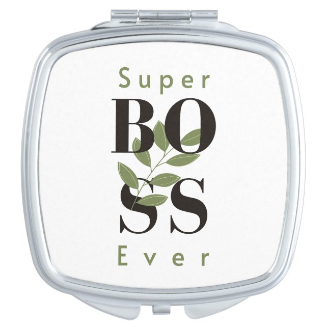 Super Boss Ever Minimalist style compact mirror (Front)