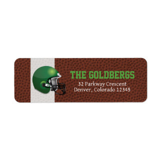 Super Bowl American Football Bar Mitzvah Address Label