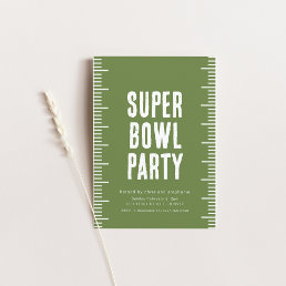 Super Bowl Party Invite with Football Field