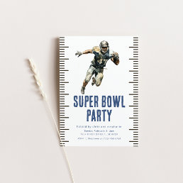 Super Bowl Party Invite with Football Player