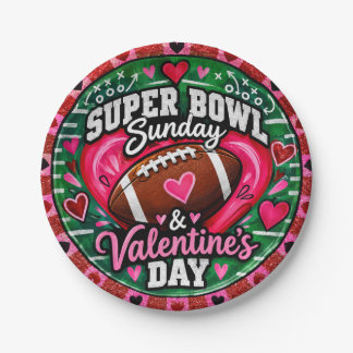 Super Bowl Valentine's Day Plate