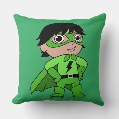 Super Boy Action Hero Throw Pillow