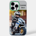 Super Boy Cartoon Character Super Bike  Case-Mate iPhone 14 Pro Max Case