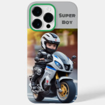 Super Boy Cartoon Character Super Bike  Case-Mate iPhone 14 Pro Max Case