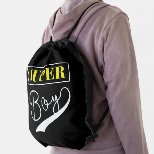 Super Boy  Drawstring Bag