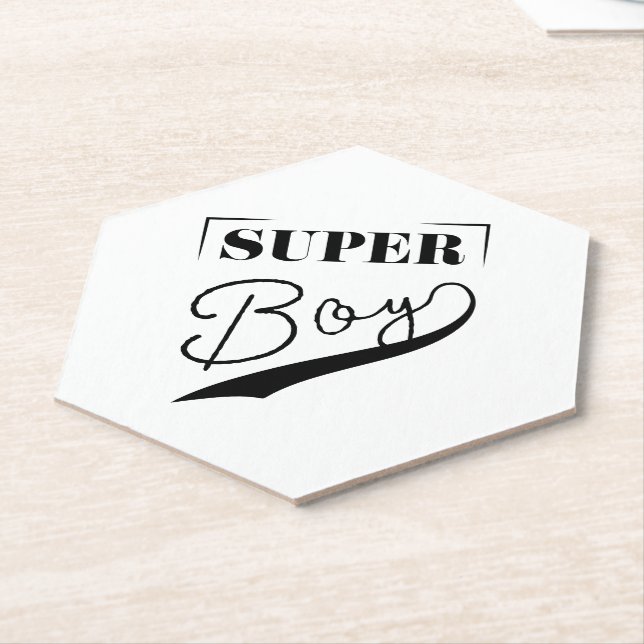 Super Boy Paper Coaster (Angled)