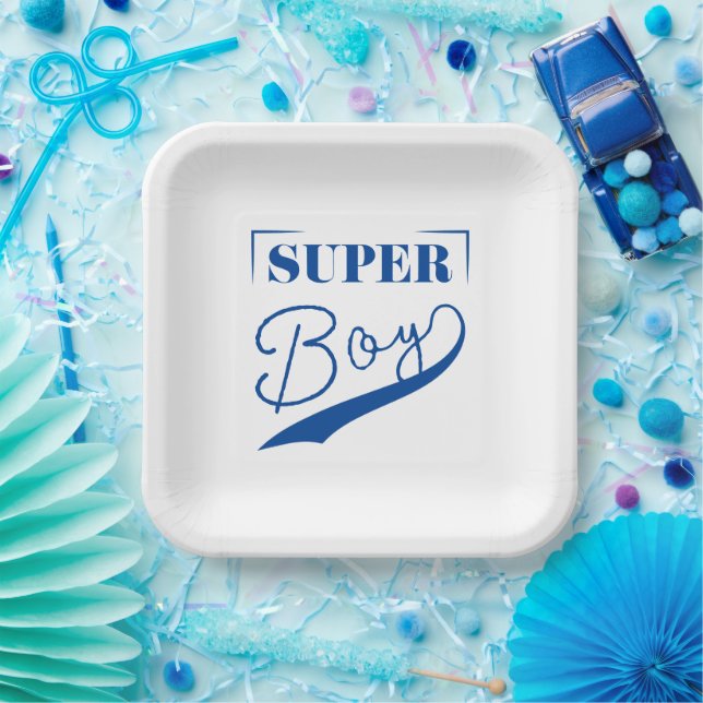 Super Boy Paper Plates (Party)