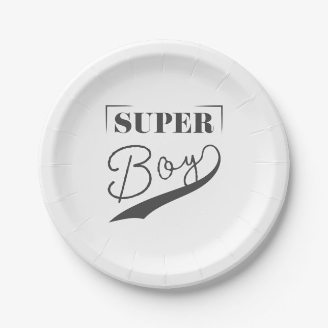Super Boy Paper Plates (Front)