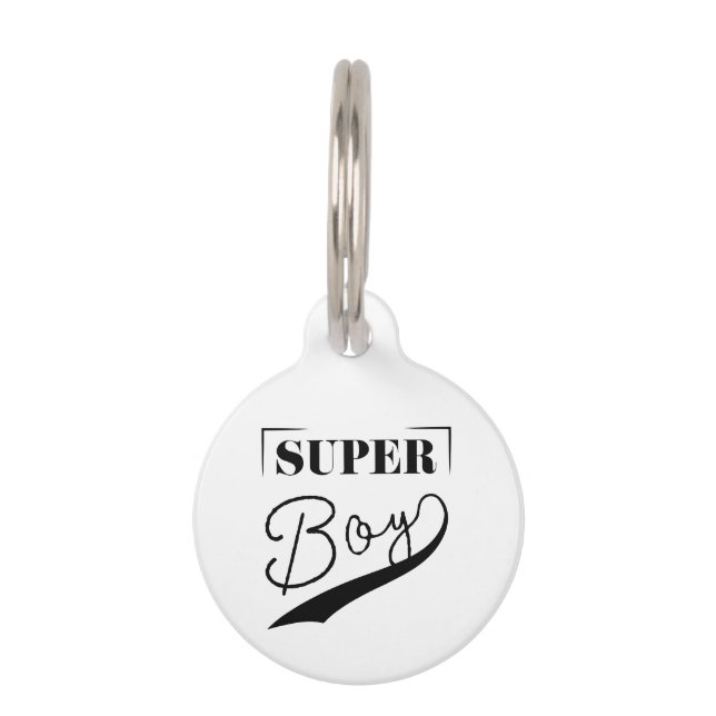 Super Boy Pet ID Tag (Front)