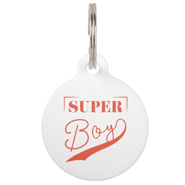 Super Boy Pet ID Tag (Front)