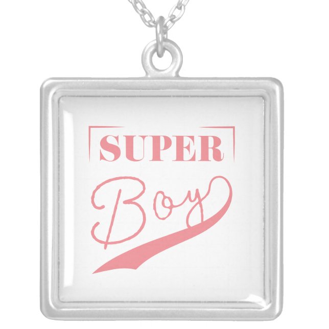 Super Boy Silver Plated Necklace (Front)
