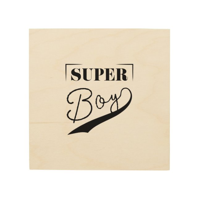 Super Boy Wood Wall Art (Front)