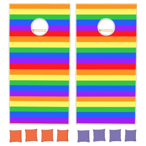 Super Bright Fun Rainbow Cornhole Set