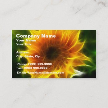Super Bright Sunflower Business Card by TheArtOfPamela at Zazzle