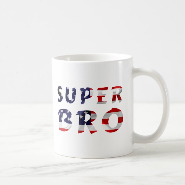 Super Bro and the American Flag Coffee Mug (Right)