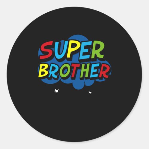 Super Brother funny gamer birthday gift Classic Round Sticker