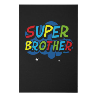 Super Brother funny gamer birthday gift Faux Canvas Print