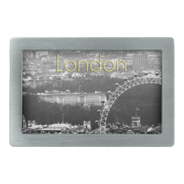 Super! Buckingham Palace London Rectangular Belt Buckle (Front)