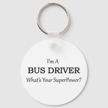 Super Bus Driver Keychain by occupationalgifts at Zazzle