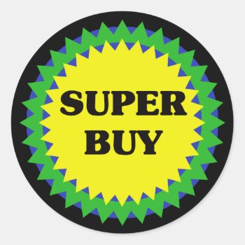 Super Buy Retail Sale Sticker by manewind at Zazzle