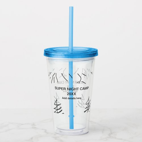 Super camp summer winter add name year travel vacc acrylic tumbler