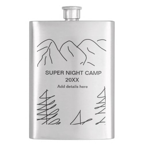 Super camp summer winter add name year travel vacc flask