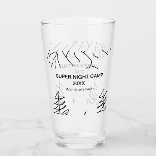 Super camp summer winter add name year travel vacc glass