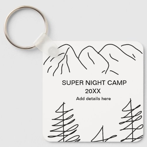 Super camp summer winter add name year travel vacc keychain