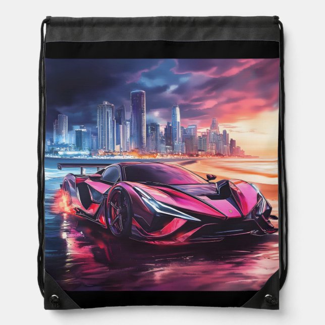 Super Car Print Backpack (Front)