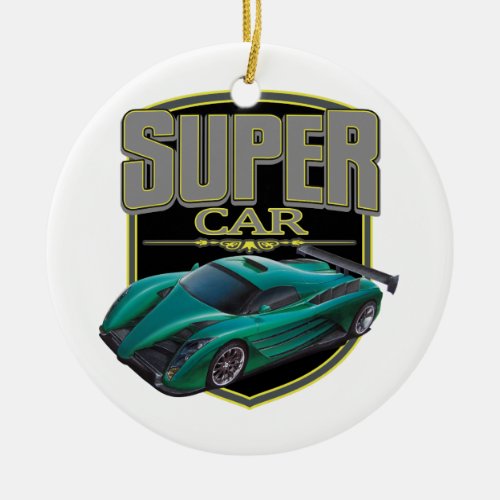 Super Cars Ceramic Ornament