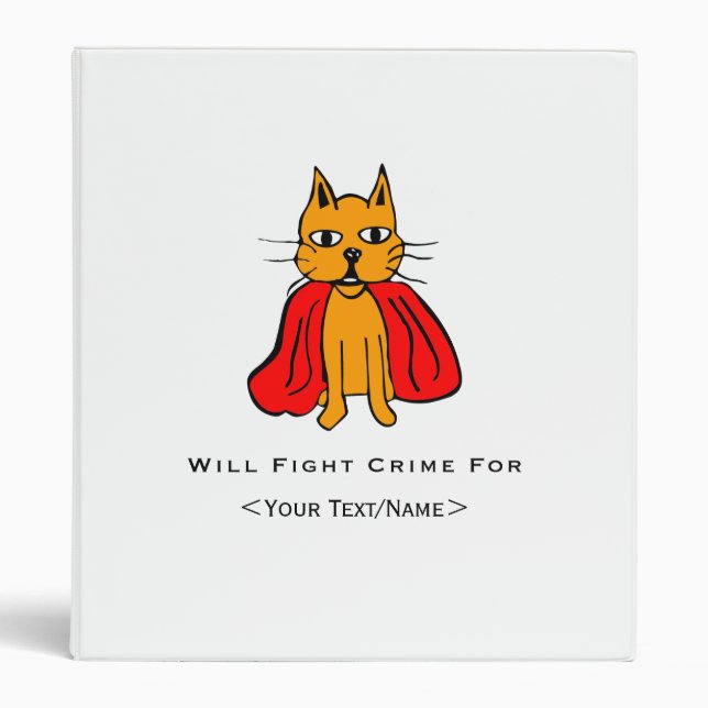 Super Cat Fight Crime For <Your Text/Name> Binder (Front)
