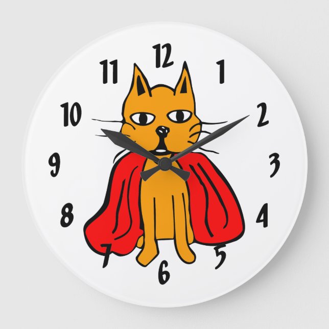 Super Cat Large Clock (Front)