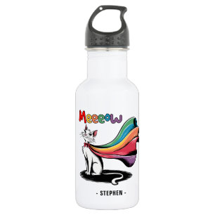 Super Cat Meeeow – Rainbow Cape Pride Cat Stainless Steel Water Bottle