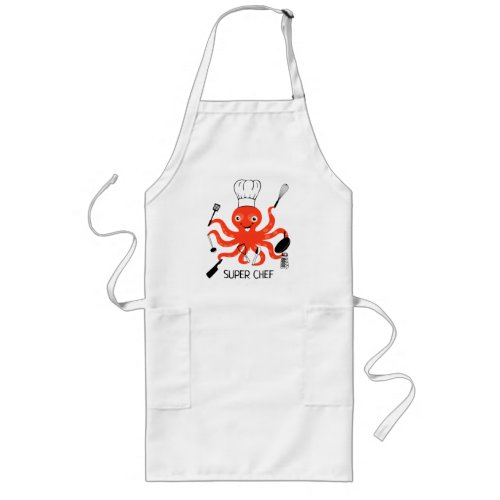 Super Chef Octopus Long Apron