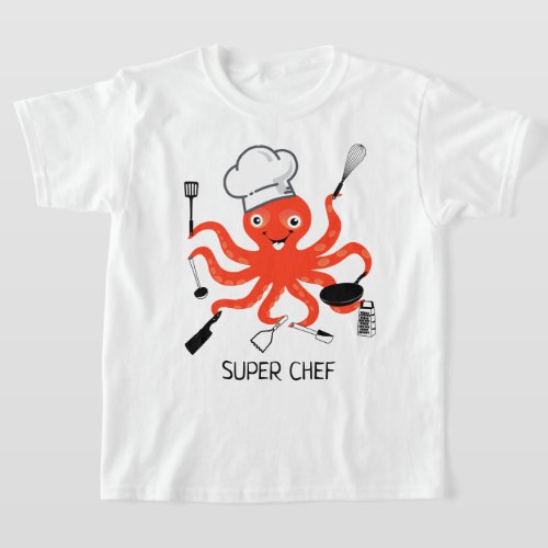Super Chef Octopus Personalize T_Shirt