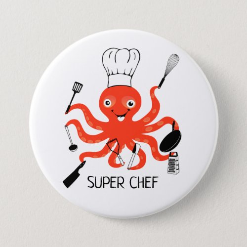 Super Chef Orange Octopus with Kitchen Gadgets Button